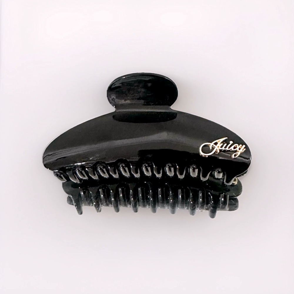 The Large Black Juicy Couture Logo Hair Claw Clip